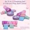 Hoohtoot Foam Climbing Toy for Toddlerwith 4-Piece PU Leather Climbing Blocks, a Baby Ball Pit and Play Tunnel - Climb and Crawl Soft Play Set - Kids Crawling Obstacle Course Indoor Jungle Gym view 3
