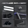 Joyyy Lightsabers Metal Hilt Dueling Light Sabers RGB 15 Color FX Sound Doubled Blade 2 in 1 Rechargeable Light Up Sword Toy for Adult Kids Birthday Thanksgiving Xmas Gift Halloween Cosplay (Silver) view 4