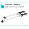 1pcs Ultra-Light Alloy Quick Release Skewers for Road/MTB - 135mm Front/Rear Wheel Hub Skewer Clip Bolt Lever Axle(Black) view 3