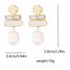 5.8 * 2.4cm Bohemian Pearl Glass Earrings For Women,white,5.8 * 2.4cm view 3