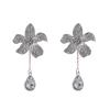 6.5 * 3.3cm Vintage Flower Droplet Pendant For Women'S Earrings ,golden,6.5 * 3.3cm view 2