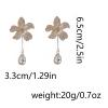 6.5 * 3.3cm Vintage Flower Droplet Pendant For Women'S Earrings ,golden,6.5 * 3.3cm view 3