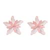 4.7cm Bohemian Alloy Enamel Double-Layer Flower Earrings,white,4.7cm view 1
