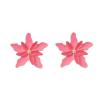 4.7cm Bohemian Alloy Enamel Double-Layer Flower Earrings,white,4.7cm view 2