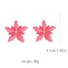 4.7cm Bohemian Alloy Enamel Double-Layer Flower Earrings,white,4.7cm view 4