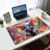 DISUOFEART Playmat for MTG & Magic: The Gathering, 28x16 inch Non-Slip TCG Game Mat for Commander, Baby Elephant with Rainbow Ears Card Game Table Mat view 2