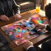 DISUOFEART Playmat for MTG & Magic: The Gathering, 28x16 inch Non-Slip TCG Game Mat for Commander, Baby Elephant with Rainbow Ears Card Game Table Mat view 4