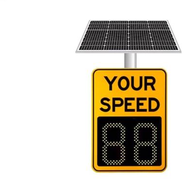 Portable Radar Traffic Sign - Digital Solar Speed Detector with LED Display, Adjustable Speed Limit, Accessories Included, 600mm x 900mm, Ideal for Suburban Areas