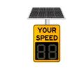 Portable Radar Traffic Sign - Digital Solar Speed Detector with LED Display, Adjustable Speed Limit, Accessories Included, 600mm x 900mm, Ideal for Suburban Areas view 1