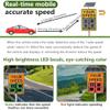 Portable Radar Traffic Sign - Digital Solar Speed Detector with LED Display, Adjustable Speed Limit, Accessories Included, 600mm x 900mm, Ideal for Suburban Areas view 4