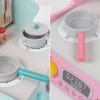 EHJRE Playset Pretend Play Birthday Gift Window Display Wooden Play Kitchen, Blue Set A view 2