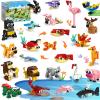 SliBoeyX 24 Pack Animal Party Favors for Kids, 3-in-1 Mini Animal Building Block Toys with 72 Designs, Goodie Bag Stuffers, Classroom Rewards, Birthday Party Gifts for Boys Girls Ages 612 view 1