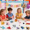 SliBoeyX 24 Pack Animal Party Favors for Kids, 3-in-1 Mini Animal Building Block Toys with 72 Designs, Goodie Bag Stuffers, Classroom Rewards, Birthday Party Gifts for Boys Girls Ages 612 view 2