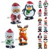 4PCS Christmas Wind Up Figurines for Kids  Christmas Stocking Stuffers, Mini Xmas Clockwork Figurine Assortment, Santa & Tree Wind Up Chain Figures, Goody Bag Fillers for Kids Party Favors Birthday view 1