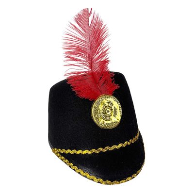 Apujent Nutcracker Hat, Feathered Knight Hat, Soldier Marching Band Major Top Hats Costume Accessory For Christmas Cosplay Carnival Party Dress-Up Event Role Play Band Performance Ceremonial Hats