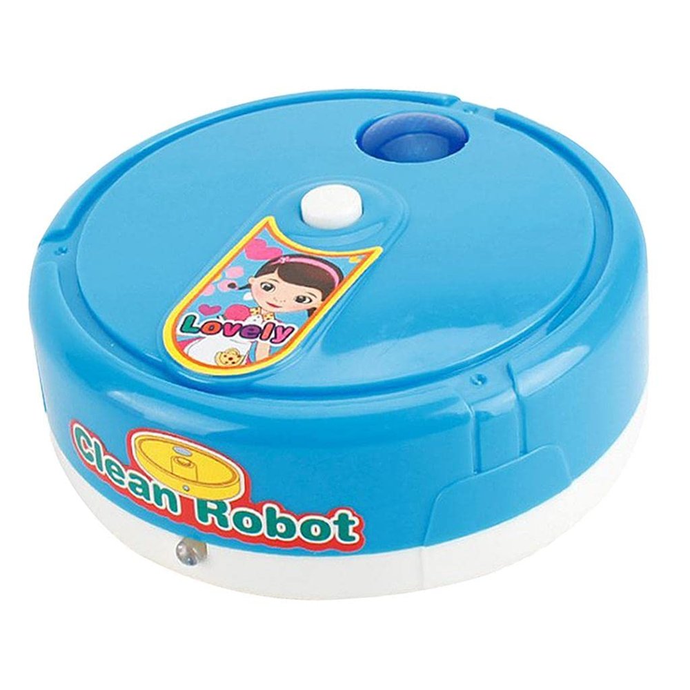 KiBcsLic Simulation Vacuum Toy Floor Tools Electric Household Robot for Boys and Girls, Blue