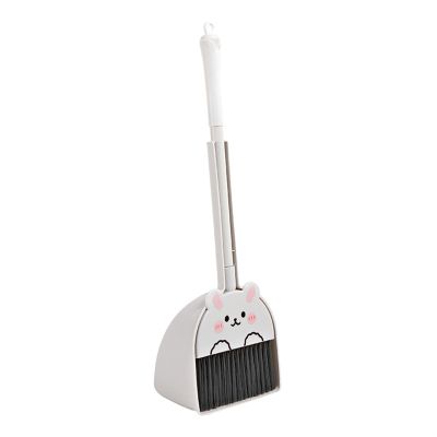 KiBcsLic Mini Broom with Dustpan, Home and Kitchen Sweeping for Kids, Rabbit