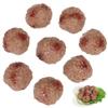 DOITOOL 8pcs Fake Meatballs, 1.38 inch Artificial Beef Meatballs, Fake Meat Food Model, PVC Realistic Food Props for Home Kitchen Party Decoration view 1