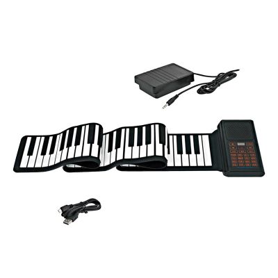 KiBcsLic 88 Keys Roll Up Flexible Piano with LED Display Portable Digital Music Piano