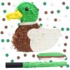 Mallard Duck Pinata Bundle with Stick, Blindfold, Bat, Gender Reveal Confetti for Duck Hunting Birthday One Lucky Party Decoration Farm Animal Theme Party Supplies view 1