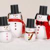 Abaodam 50pcs Mini Black Top Hats Snowman Decorating - Christmas Party Diy Decoration Mini Snowman Top Hats Birthday Wedding Family Gathering Party Supplies view 4