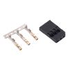 3 Pin Male Female Servo Plug Ector Kit, JR Compatible Crimp Terminal Housing Set, 100 Sets 3 Pin Plug and Socket Ector Kit with Gold Plated B Pins for RC Airplane view 3