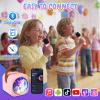 Mini Karaoke Machine with 2 Wireless Microphones, Portable Bluetooth Speaker for Kids & Adults, Ideal Birthday for Girls Boys Ages 3-12, Home Party Travel Entertainment Toy(Pink) view 2