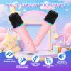 Mini Karaoke Machine with 2 Wireless Microphones, Portable Bluetooth Speaker for Kids & Adults, Ideal Birthday for Girls Boys Ages 3-12, Home Party Travel Entertainment Toy(Pink) view 4