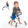 YBIKE Pewi Walking Toddler Ride On Toys - from Baby Walker to Toddler Balance Bike for Ages 9 Months to 3 Yrs, Durable Walking Buddy Push Toy, Comfortable, Indoor & Outdoor, Up to 44 Lbs, Gray view 1