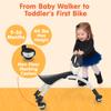 YBIKE Pewi Toddler Balance Bike - Kids Ride On Toys, Baby Push Car, Toddler Walker for Ages 9 Months to 3 Yrs, Durable Walking Buddy Push Toy, Comfortable, Indoor & Outdoor, Up to 44 Lbs, Black view 4