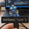 Ghizzy - USB Programmable LED Character  Control with Python in Minutes | RGB Eyes, Sound, Button | No Setup | Works with MicroBlocks, Javascript, C# & More view 4