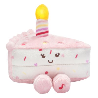 Baby Starters Magic Years Musical Light Up Plush Toy, Happy Birthday Cake Slice, 6 inches, Pink