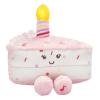 Baby Starters Magic Years Musical Light Up Plush Toy, Happy Birthday Cake Slice, 6 inches, Pink view 1