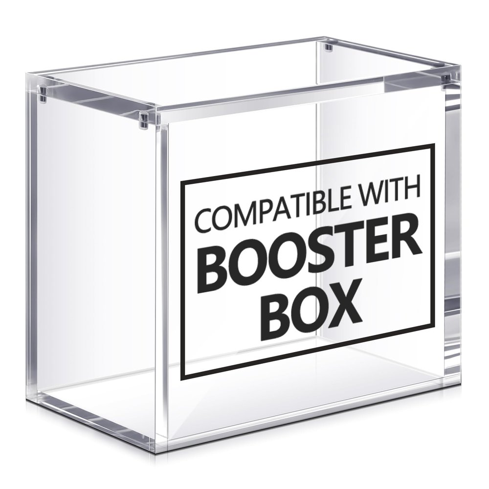 Cinnvoice 3 Pcs Acrylic Magnetic Case Compatible with Booster Box Protective Case Stackable 4mm Thick Magnetic Closure Box Gifts for Collectors, Cards Not Included