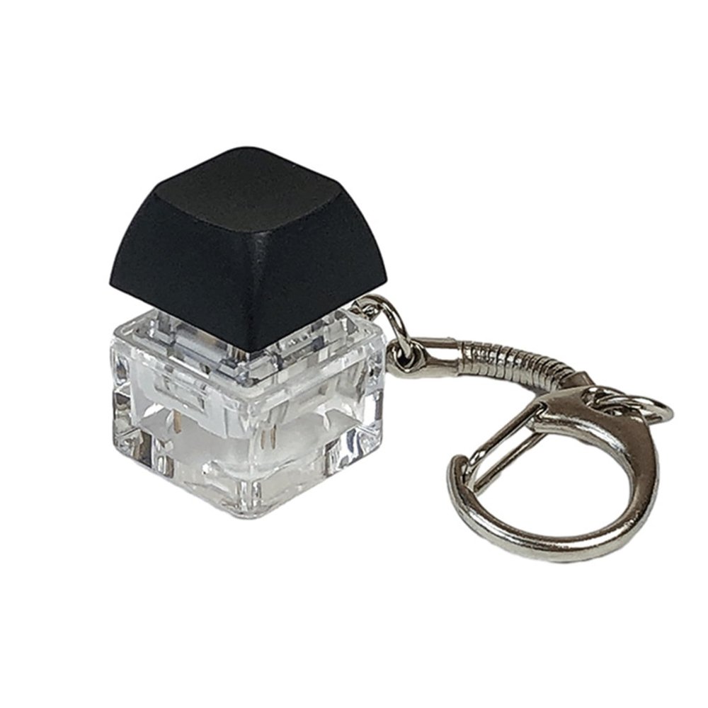 1/6 Pcs Toy Keychain Versatile Stress Relief Button Keyring Mechanical Switch Rings Fashionable Accessories Jewelry For All Kinds Of People
