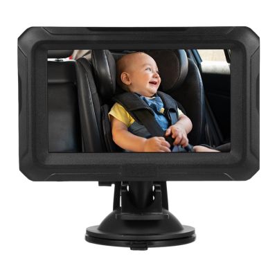 Asixxsix Baby Car Camera HD 1080P, Baby Car Mirror with Camera, USB Plug, 4.3" HD Night Vision Function and 360 Rotation Plug, Facing Monitor for Infants Kids Pets