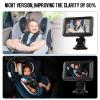 Asixxsix Baby Car Camera HD 1080P, Baby Car Mirror with Camera, USB Plug, 4.3" HD Night Vision Function and 360 Rotation Plug, Facing Monitor for Infants Kids Pets view 4