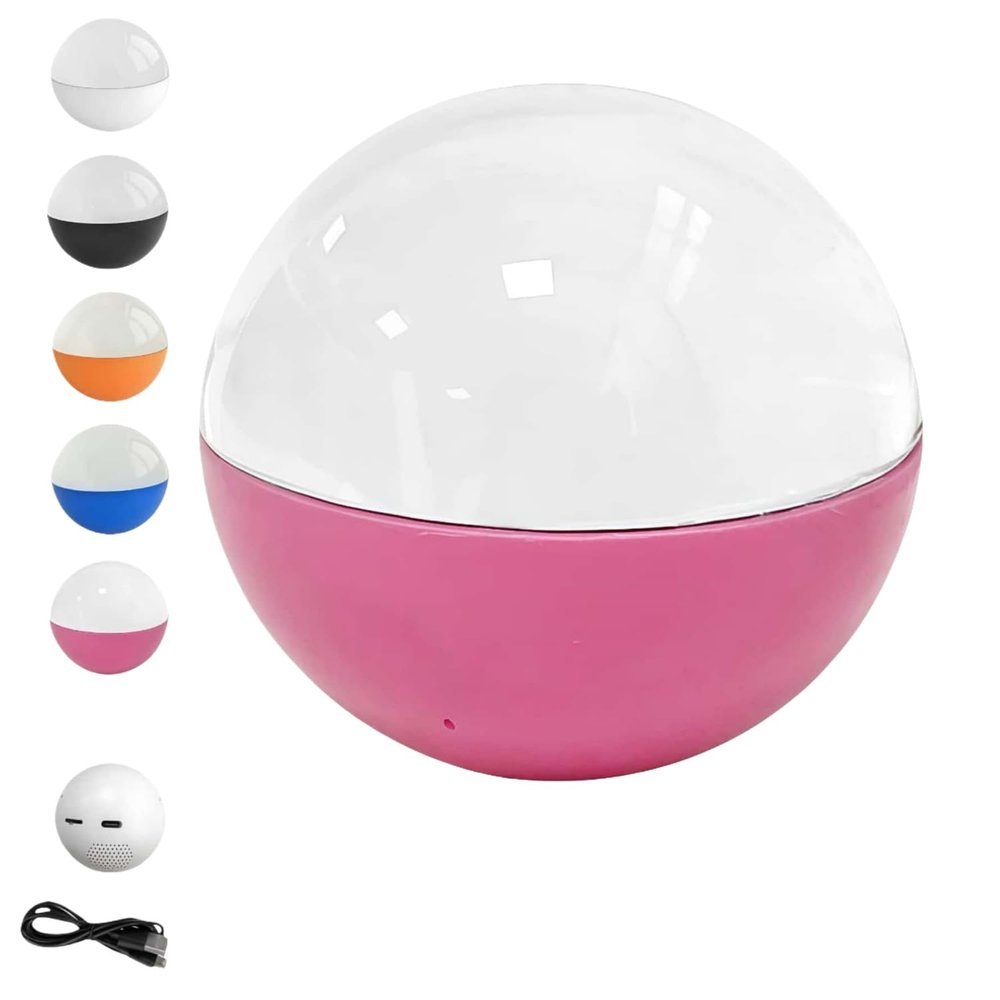 Memory Sphere Ball,2025 New Crystal Ball Video Player,Video Crystal Ball,Support Digital Video Playback Function,Suitable for Birthdays or Weddings, Couples, Families and Pets (Pink)