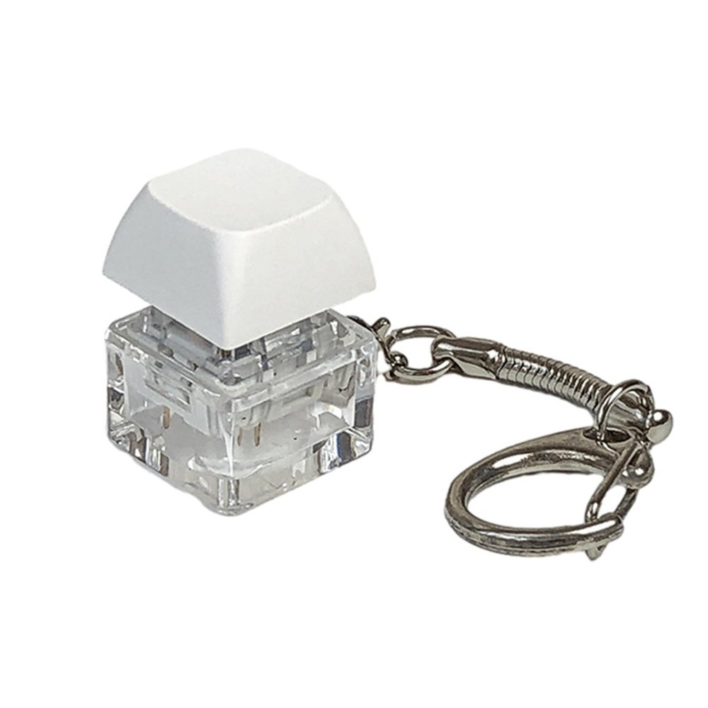 1/6 Pcs Toy Keychain Versatile Stress Relief Button Keyring Mechanical Switch Rings Fashionable Accessories Jewelry For All Kinds Of People