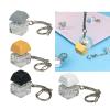 1/6 Pcs Toy Keychain Versatile Stress Relief Button Keyring Mechanical Switch Rings Fashionable Accessories Jewelry For All Kinds Of People view 2