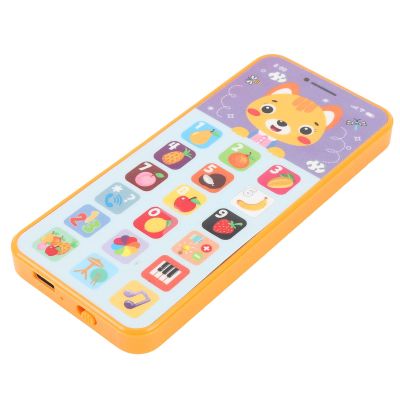 Matybobe Baby Cell Phone Toy English Learning Rechargeable Simulated Smart Phone Toy for Kids Developmental (Orange)