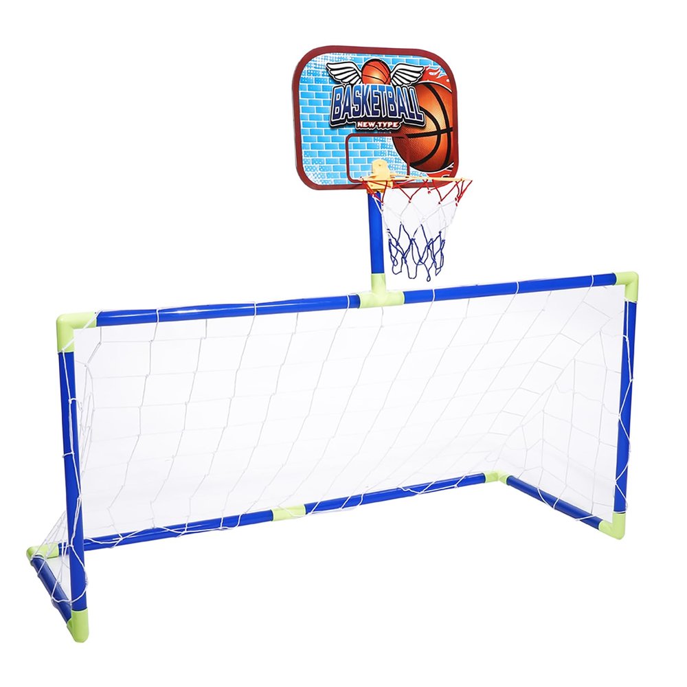 Akozon Item Title Indoor Outdoor Mini Basketball and Soccer System Complete Sports Set with Backboard Goal Balls Pumpkey Words Hoops for Youth Kit Football Setfeatures