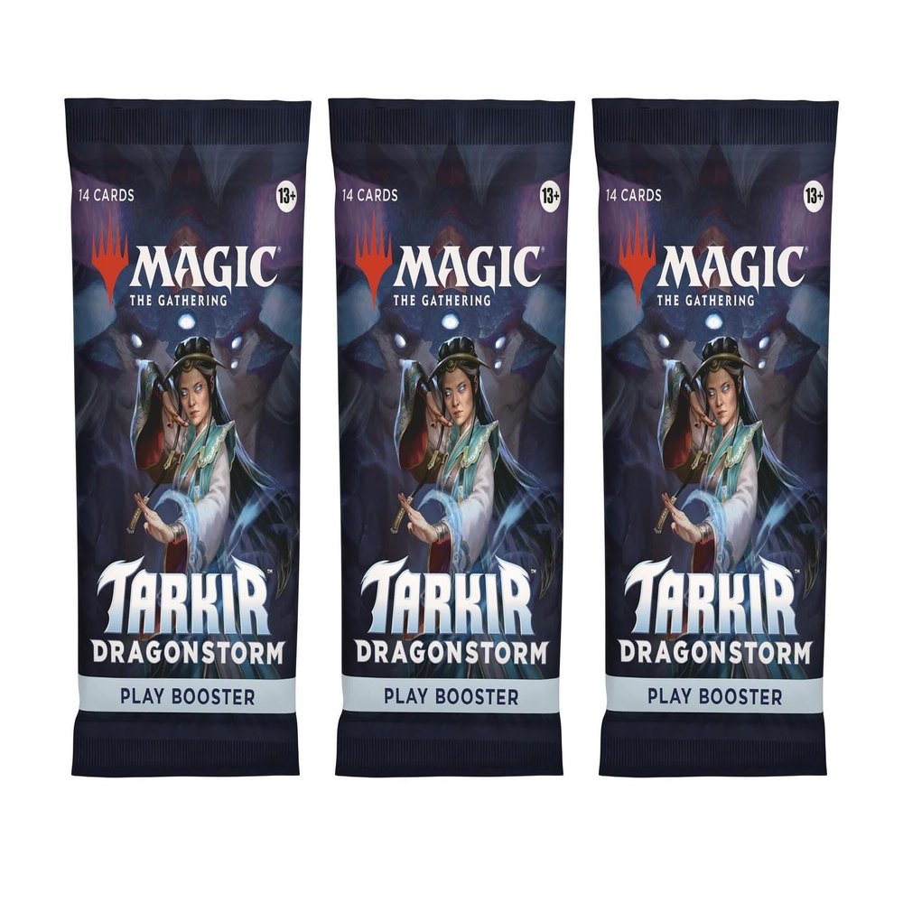 3 Packs Magic The Gathering Play Booster Pack Lot MTG Tarkir: Dragonstorm