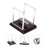 WAHEWUD Pendulum Balls, Swing Balance Ball Plastic Sturdy Steel Fun Science Physics Tool Newtons Cradle Balance, Stress Relief Ornaments for Home Study Desk Decoration view 4