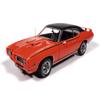 1969 GTO Judge Carousel Red with Black Stripes and Black Vinyl Top Mecum Auctions American Muscle Series 1/18 Diecast Model Car by Auto World AMM1351 view 2