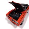 1969 GTO Judge Carousel Red with Black Stripes and Black Vinyl Top Mecum Auctions American Muscle Series 1/18 Diecast Model Car by Auto World AMM1351 view 4