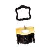 2X 1/12 Scale Dollhouse Bathroom Sink Cabinet Set with Mirror Miniature Furniture Black view 3