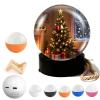 Memory Orb Christmas Ornament,2.7" 3D Crystal Ball Video Player,Memory Sphere Ball,Custom Video Sphere Uploadable Videos & Photos,Diy Gift for Couples Friends Anniversary,Birthday,Orange,Basic view 1