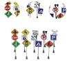 blloocod 14 Pieces Mini Traffic Sign Models Road Signs Toy Set for Children Scene Layout 1:87 Scale Handmade view 4