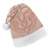 QWNMD Rose GoldSanta Hat Soft Christmas Party Hat with Printed Design Santa Hat, Suitable for All Ages view 1
